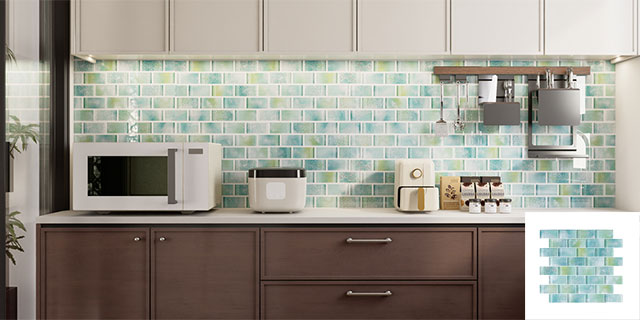 马赛克背景墙拼图效果